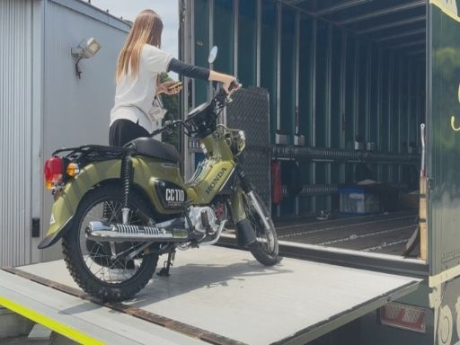 力仕事なし！バイクは押して運べる配送